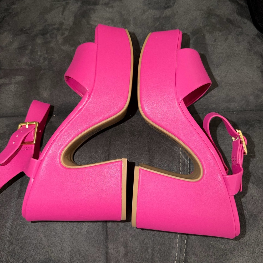 Vibrant Pink Platform Heels